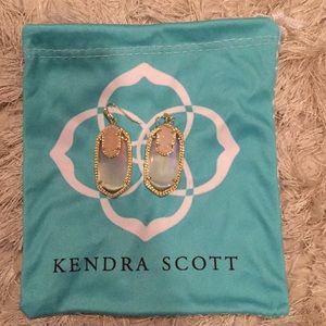 Classic Kendra Scott Earrings with Drusy overlay